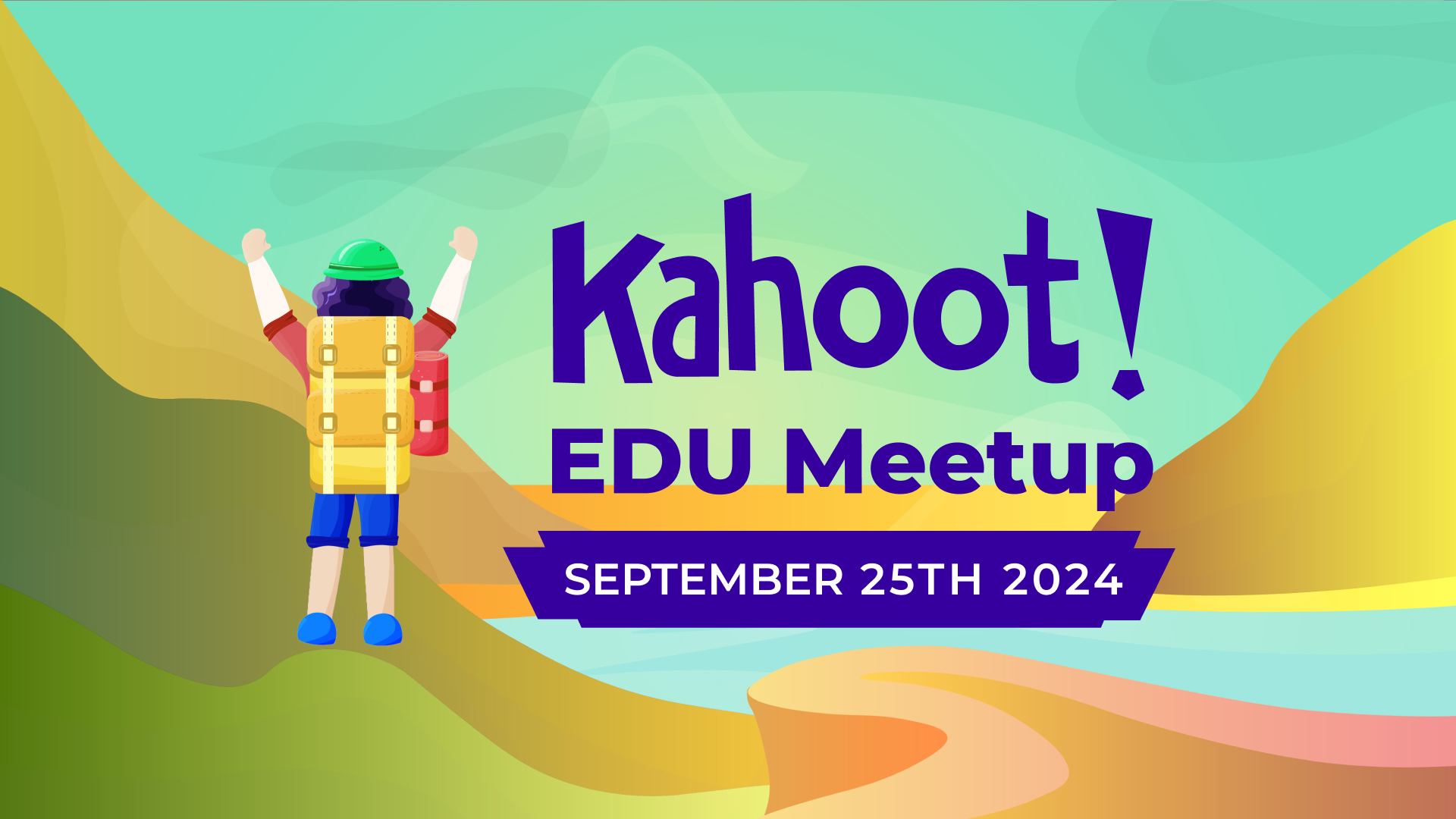 Kahoot! EDU Fall Meetup logo on a colorful background