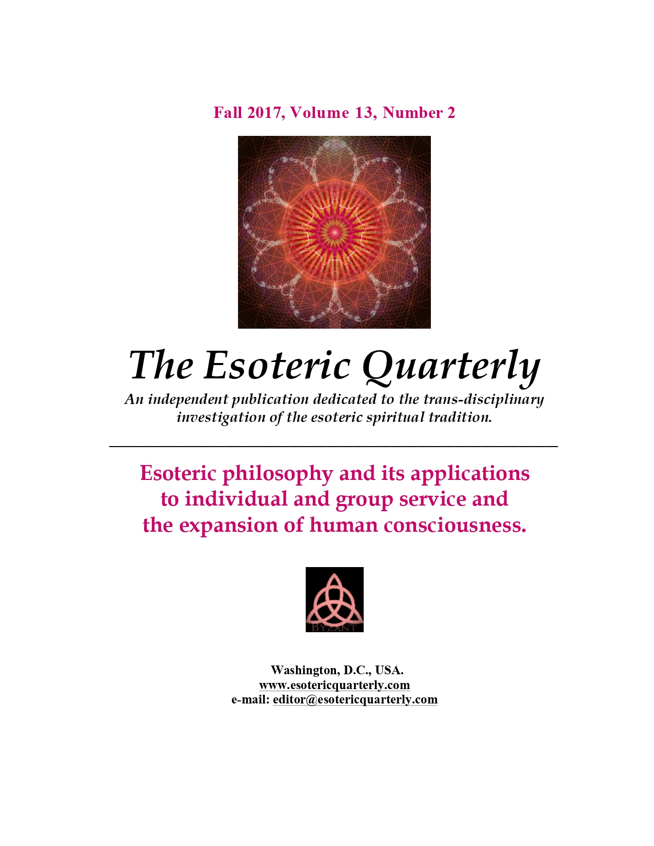 Donna M. Brown, "Pioneers of a New Age: Kahlil Gibran (1883–1931)", The Esoteric Quarterly, Fall 2017, pp. 91-96.