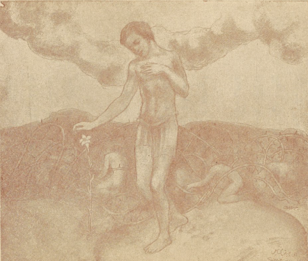 Mikhail Naimy [Mikhaʼil Nuʻaymah], Hams al-Jufun [Eyelid Whisperings], Illustrated by the Author and Kahlil Gibran, Beirut: Maktabat Sādir, 1952 (1st edition 1945).