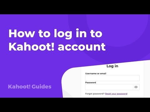 How to login to a Kahoot! account