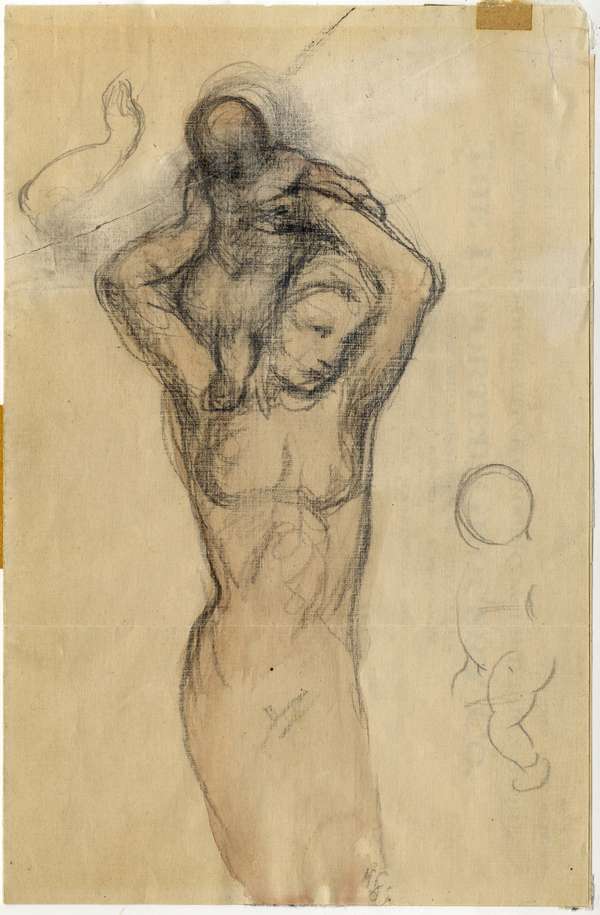 Letter of Barbara Young to Mr. Isham (and a sketch by Gibran), New York City, 26th April 1931.