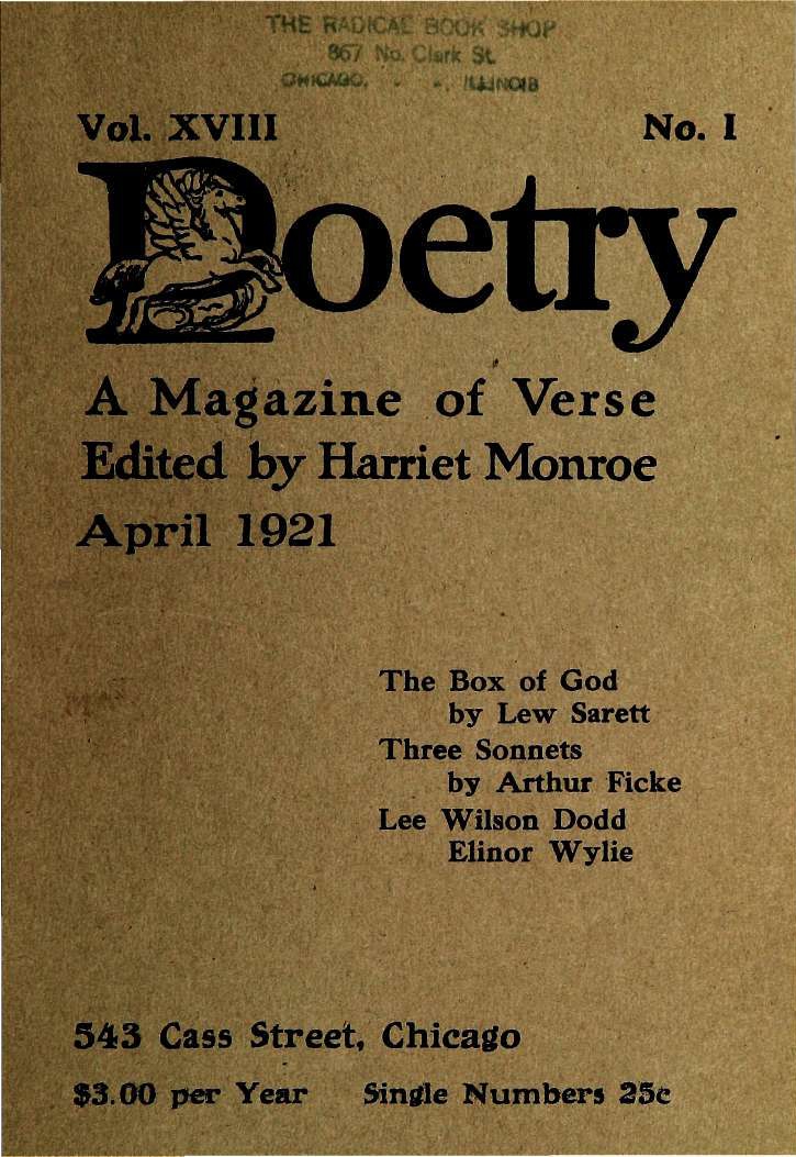 Isidor Schneider, "The Forerunner: His Parables and Poems, by Kahlil Gibran" (review), Poetry, Vol. XVIII, No. I, April, 1921, pp. 39-41.