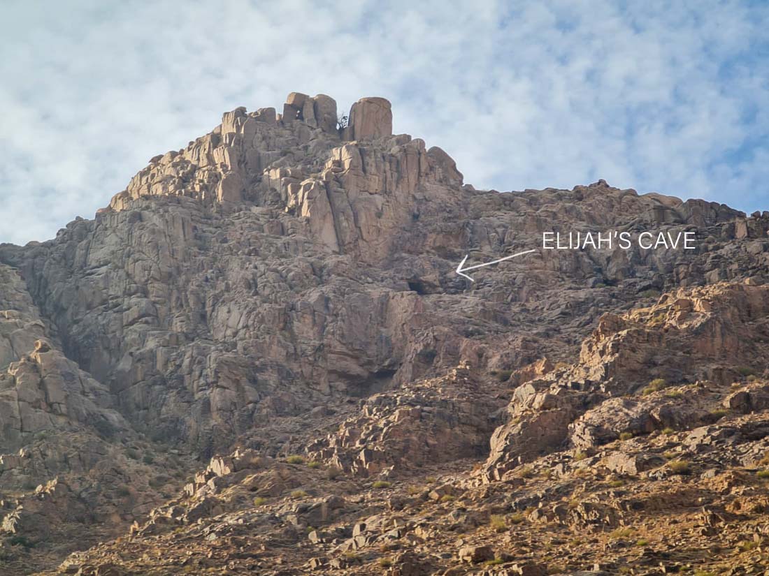 What some scholars believe to be Elijahs Cave on Mt. Sinai in Egypts Sinai Desert