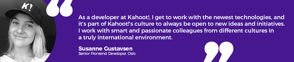 Testimonial working at Kahoot! 